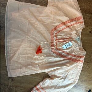 Style & Co. Kids Peach Blouse with Orange Accents